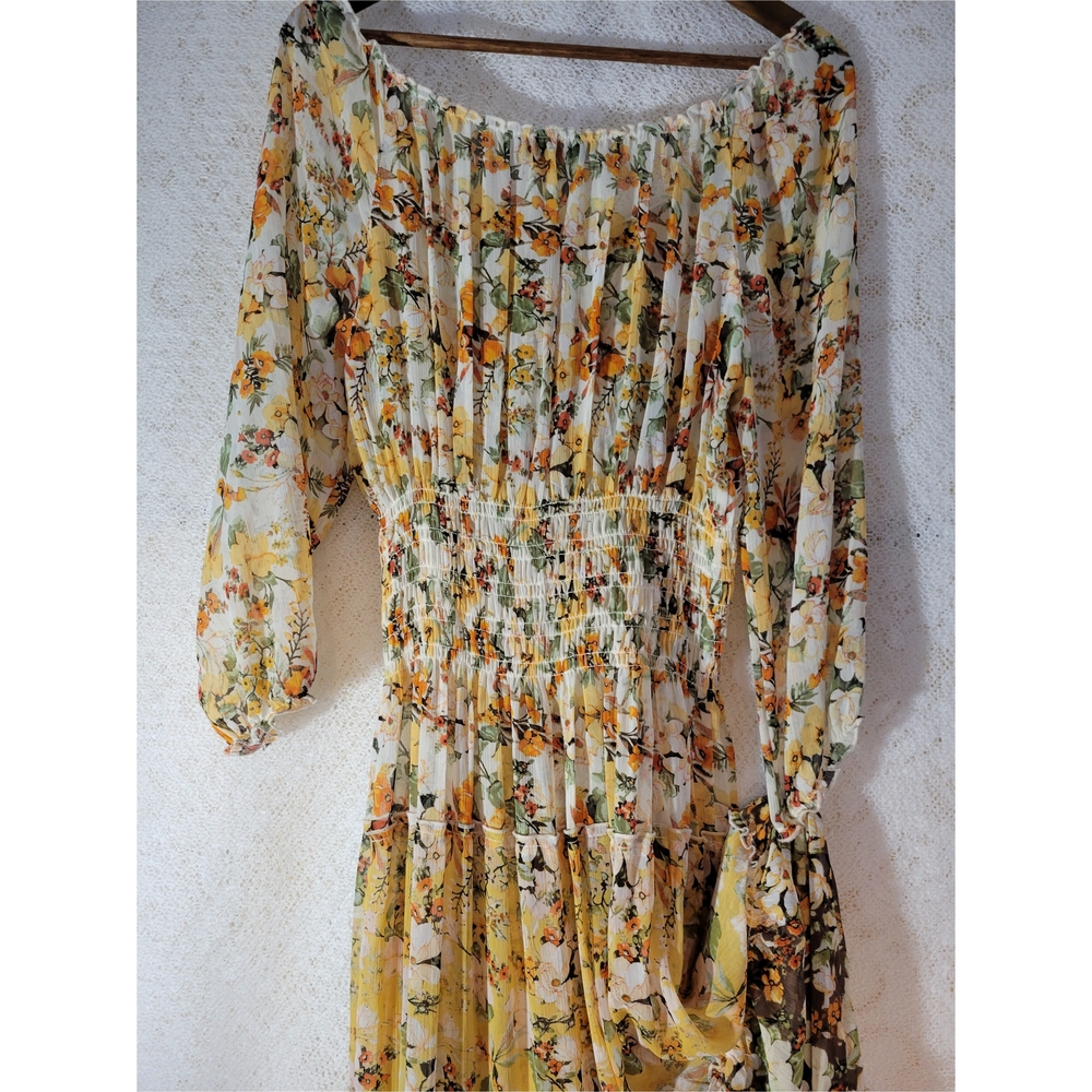 FIGUEROA & FLOWER Floral Dress in Yellow and Brown - Picture 4 of 11